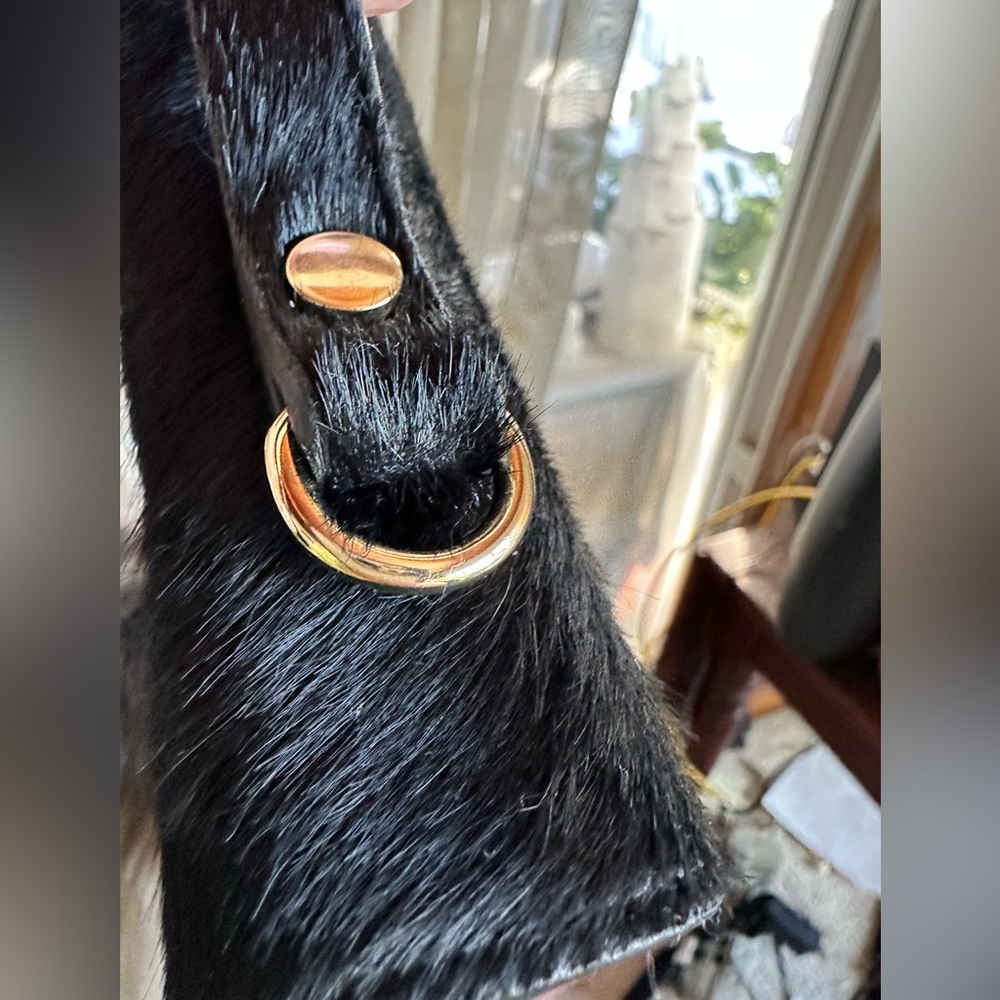 🇮🇹 Viola Castellani black calf hair clutch/crossbody. Made In Italy. NWT - Picture 4 of 6